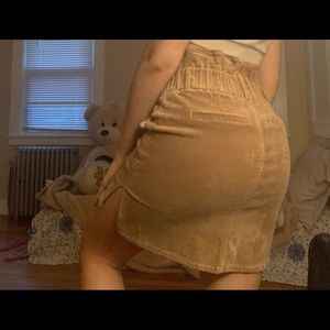 Tan corduroy skirt